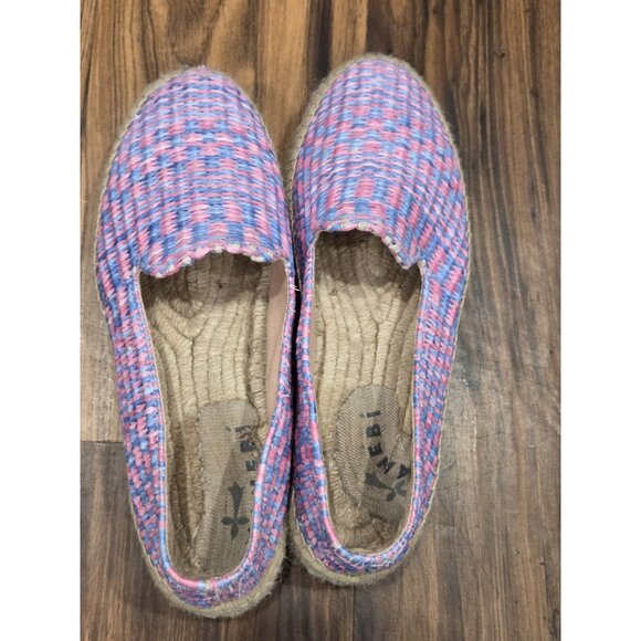 Manebí Platform Espadrilles Pink Blue Woven Raffia Slip On EU 39 US 8.5 - Picture 8 of 10